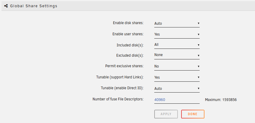 グローバル共有設定