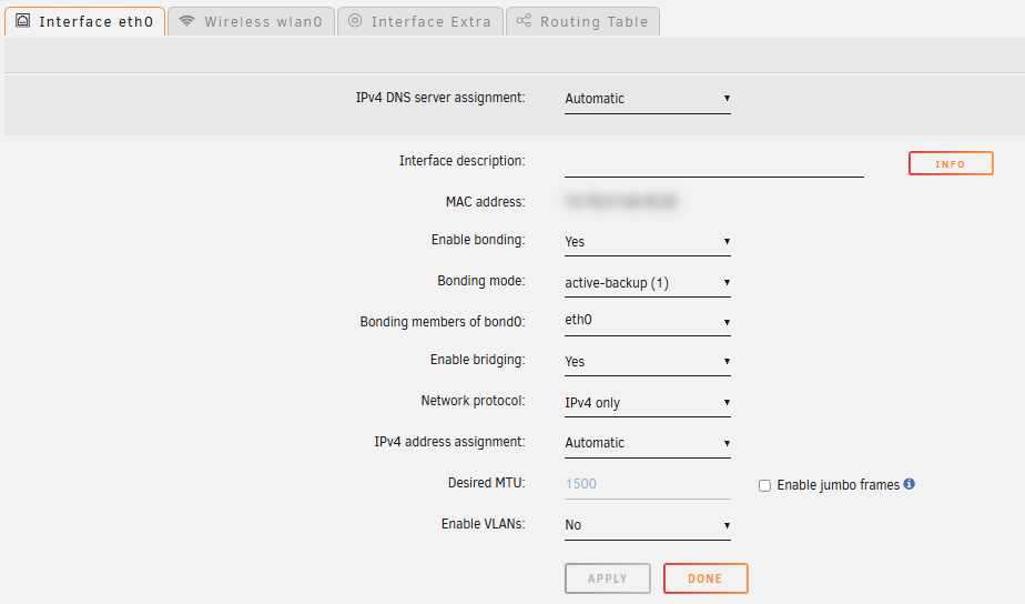 ネットワーク設定